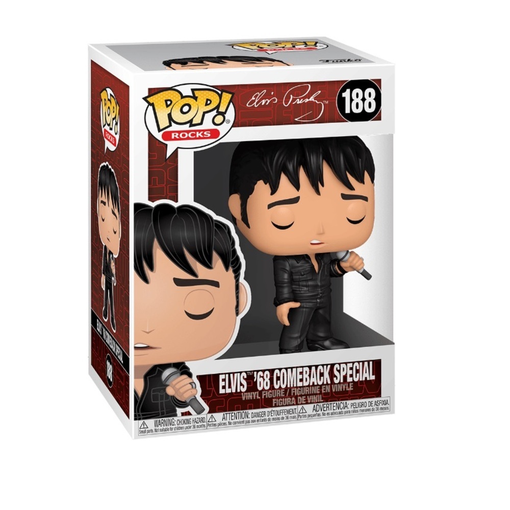 Elvis Presley NIB Funko Pop #188 68 Comeback Special vinyl figure